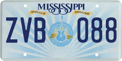 MS license plate ZVB088