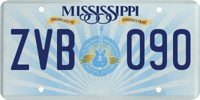 MS license plate ZVB090