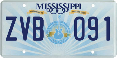 MS license plate ZVB091