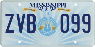 MS license plate ZVB099