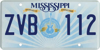MS license plate ZVB112