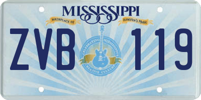 MS license plate ZVB119