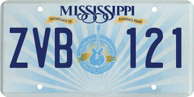 MS license plate ZVB121
