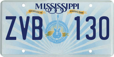 MS license plate ZVB130