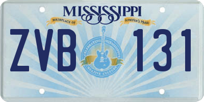 MS license plate ZVB131