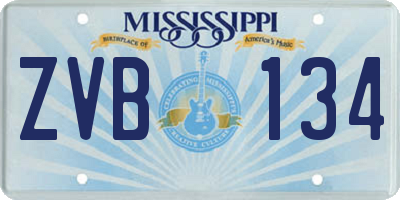 MS license plate ZVB134