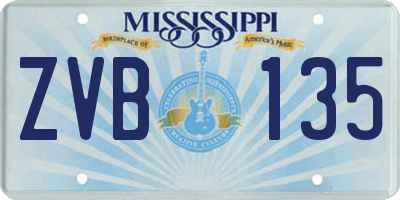 MS license plate ZVB135