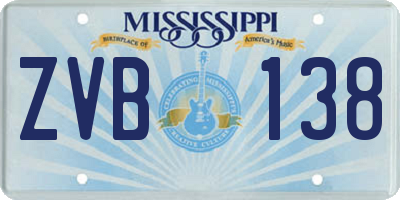 MS license plate ZVB138