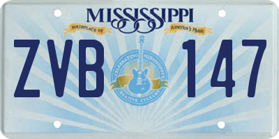 MS license plate ZVB147