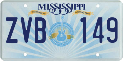 MS license plate ZVB149