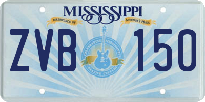 MS license plate ZVB150
