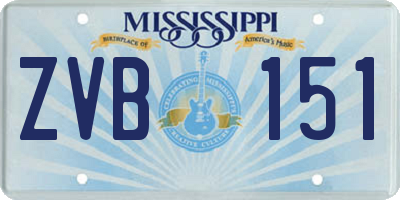 MS license plate ZVB151