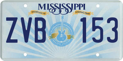 MS license plate ZVB153