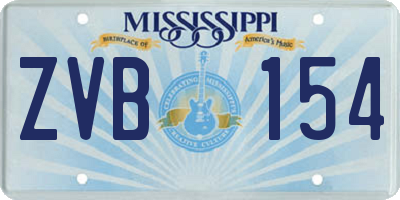 MS license plate ZVB154