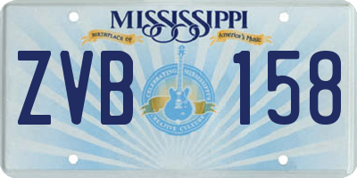 MS license plate ZVB158