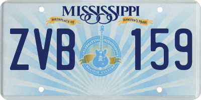 MS license plate ZVB159