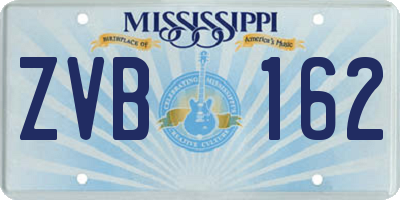 MS license plate ZVB162