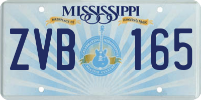 MS license plate ZVB165