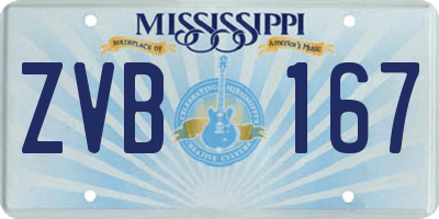 MS license plate ZVB167