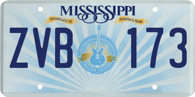 MS license plate ZVB173