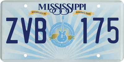 MS license plate ZVB175