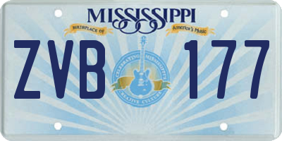 MS license plate ZVB177