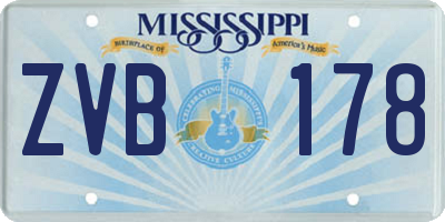 MS license plate ZVB178