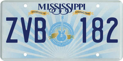 MS license plate ZVB182