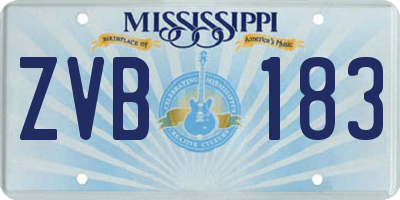 MS license plate ZVB183