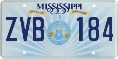 MS license plate ZVB184