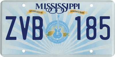 MS license plate ZVB185