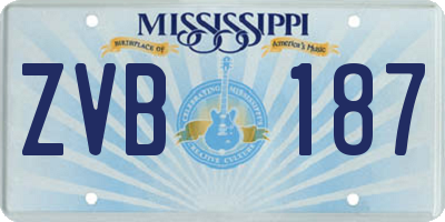 MS license plate ZVB187