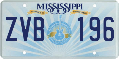 MS license plate ZVB196