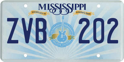MS license plate ZVB202
