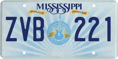 MS license plate ZVB221