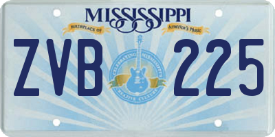MS license plate ZVB225