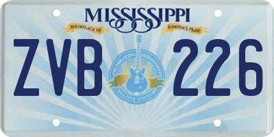 MS license plate ZVB226