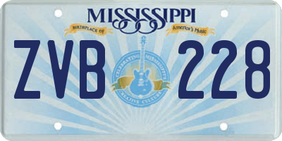 MS license plate ZVB228