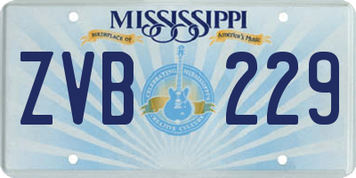 MS license plate ZVB229