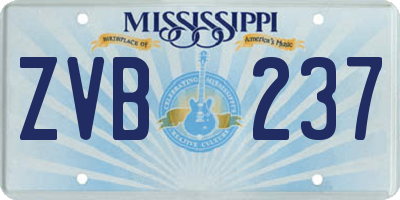 MS license plate ZVB237