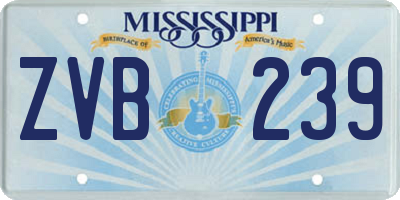 MS license plate ZVB239