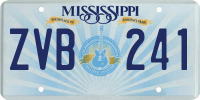 MS license plate ZVB241