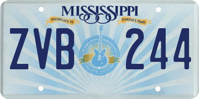 MS license plate ZVB244