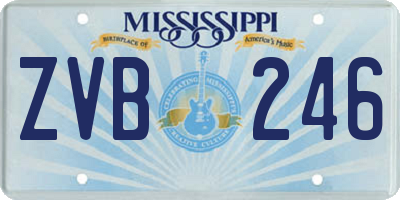 MS license plate ZVB246