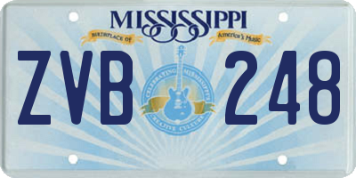 MS license plate ZVB248