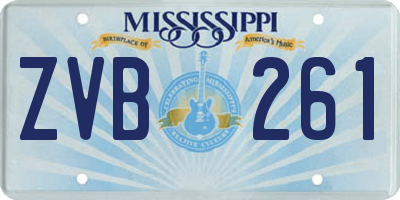 MS license plate ZVB261