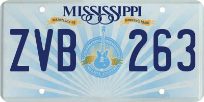 MS license plate ZVB263