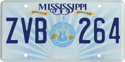MS license plate ZVB264