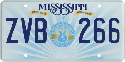 MS license plate ZVB266