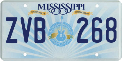 MS license plate ZVB268